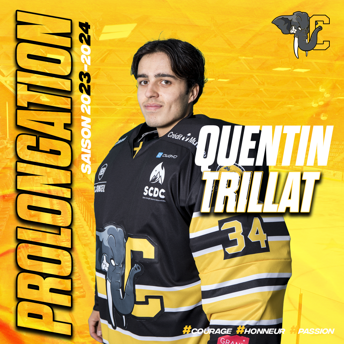 PROLONGATION OFFICIELLE SAISON 20232024 Quentin TRILLAT SOC Hockey