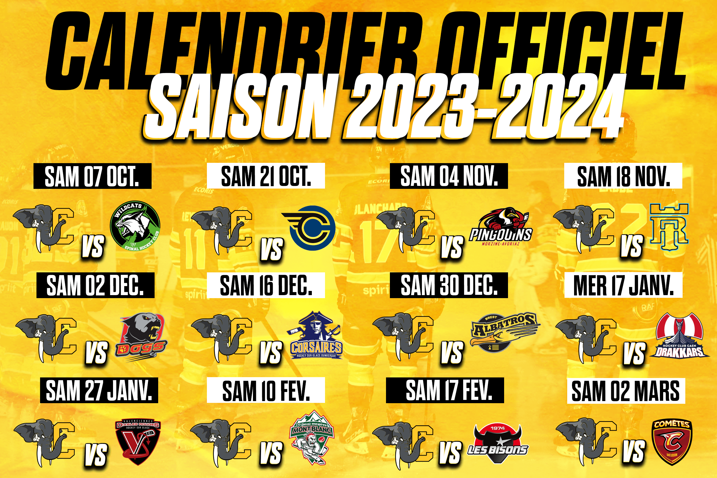 Le calendrier 2023-24 des Maritimes dévoilé ! - USL Dunkerque