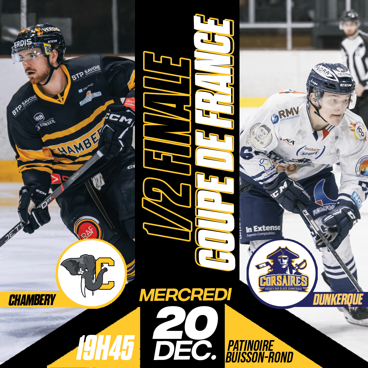 1/2 FINALES COUPE DE FRANCE VS DUNKERQUE 20/12